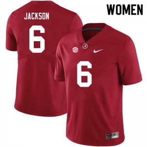 Women Khyree Jackson Crimson Bama Football #6 Jersey 463979-977