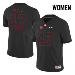 Women Kolby Peavy Black Bama Football #47 Jersey 672264-124