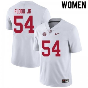 Women Kyle Flood Jr. White Bama Football #54 Jersey 151457-438