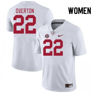Women LT Overton White Bama Football #22 Jersey 192683-101