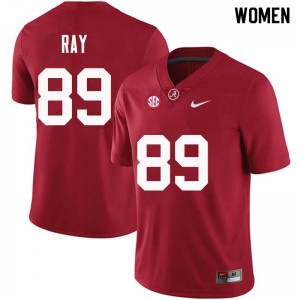 Women LaBryan Ray Crimson Bama Football #89 Jersey 552524-117