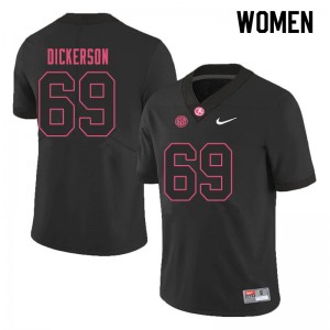 Women Landon Dickerson Black Alabama Football #69 Jersey 949657-731