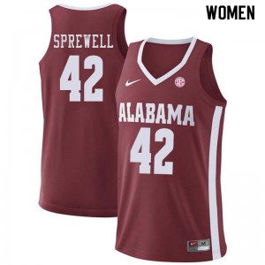 Women Donta Hall Crimson Bama Basketball #68 Jersey 518526-644