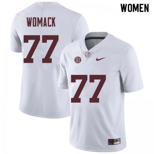 Women Matt Womack White Bama Football #77 Jersey 538786-897