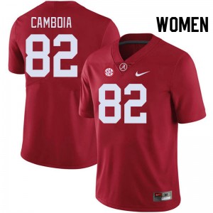 Women Miguel Camboia Crimson Bama Football #82 Jersey 933635-822