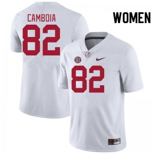 Women Miguel Camboia White Alabama Crimson Tide Football #82 Jersey 773189-505