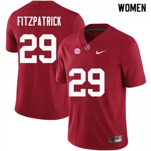 Women Minkah Fitzpatrick Crimson Alabama Football #29 Jersey 673036-265