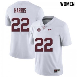 Women Najee Harris White Alabama Football #22 Jersey 627800-559