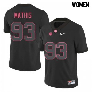 Women Phidarian Mathis Black Alabama Crimson Tide Football #93 Jersey 525449-347