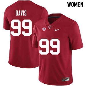 Women Raekwon Davis Crimson Bama Football #99 Jersey 591656-575