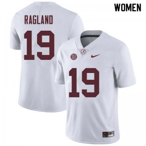 Women Reggie Ragland White Alabama Football #19 Jersey 583681-842