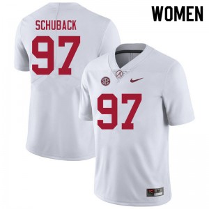 Women Reid Schuback White Alabama Football #97 Jersey 834893-621