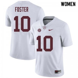 Women Reuben Foster White University of Alabama Football #10 Jersey 660442-801
