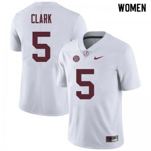 Women Ronnie Clark White Alabama Football #5 Jersey 496142-345