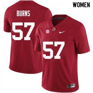 Women Ryan Burns Crimson Alabama Crimson Tide Football #57 Jersey 372328-806