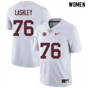 Women Scott Lashley White Bama Football #76 Jersey 476923-470