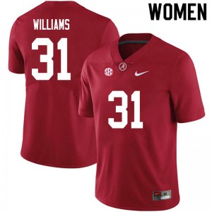 Women Shatarius Williams Crimson Alabama Crimson Tide Football #31 Jersey 925025-244