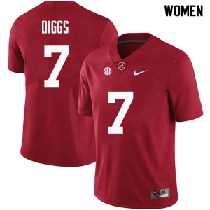 Women Trevon Diggs Crimson Alabama Crimson Tide Football #7 Jersey 676889-711