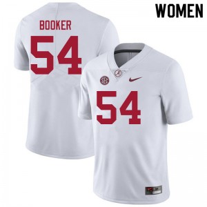 Women Tyler Booker White Bama Football #54 Jersey 247970-254