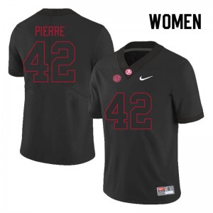 Women Yhonzae Pierre Black Bama Football #42 Jersey 847837-665