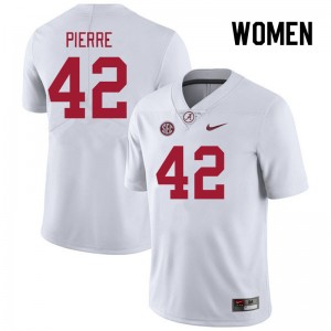 Women Yhonzae Pierre White Alabama Crimson Tide Football #42 Jersey 649362-754