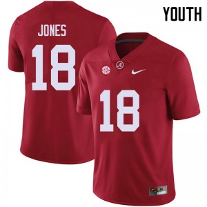 Youth Austin Jones Red Bama Football #18 Jersey 917426-970