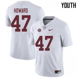 Youth Chris Howard White Bama Football #47 Jersey 784248-542