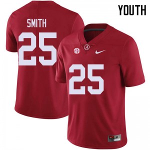 Youth Eddie Smith Red Bama Football #25 Jersey 661039-383