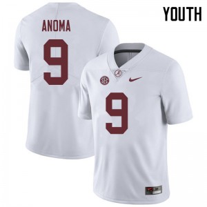 Youth Eyabi Anoma White Bama Football #9 Jersey 923405-318