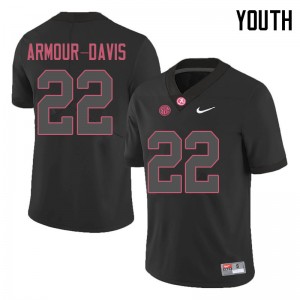 Youth Jalyn Armour-Davis Black University of Alabama Football #22 Jersey 717898-681