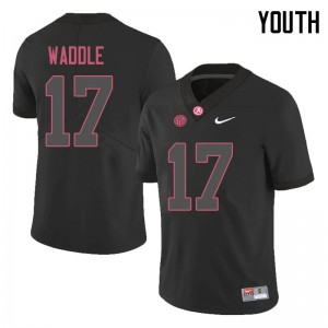 Youth Jaylen Waddle Black Alabama Football #17 Jersey 970812-698
