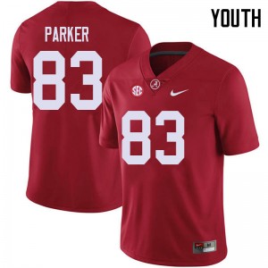 Youth John Parker Red Bama Football #83 Jersey 295759-165