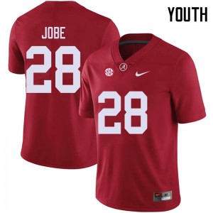 Youth Josh Jobe Red Alabama Crimson Tide Football #28 Jersey 102194-558