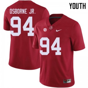 Youth Mario Osborne Jr. Red University of Alabama Football #94 Jersey 409035-259