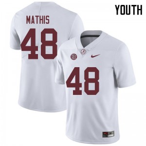 Youth Phidarian Mathis White Bama Football #48 Jersey 268493-423
