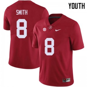 Youth Saivion Smith Red Bama Football #8 Jersey 800623-397