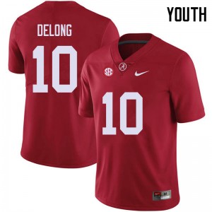 Youth Skyler DeLong Red Bama Football #10 Jersey 592064-387