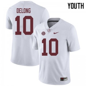 Youth Skyler DeLong White Bama Football #10 Jersey 629521-959