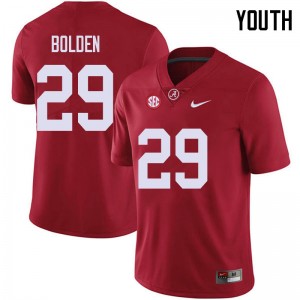 Youth Slade Bolden Red University of Alabama Football #29 Jersey 814287-470