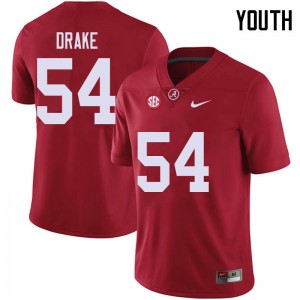 Youth Trae Drake Red Alabama Football #54 Jersey 748868-881
