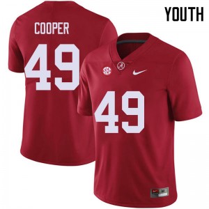 Youth William Cooper Red Alabama Crimson Tide Football #49 Jersey 907608-178