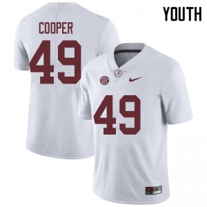 Youth William Cooper White Alabama Crimson Tide Football #49 Jersey 953226-606