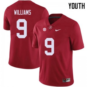 Youth Xavier Williams Red Alabama Football #9 Jersey 176442-277