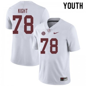 Youth Amari Kight White Bama Football #78 Jersey 177568-323