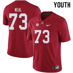 Youth Evan Neal Crimson Alabama Crimson Tide Football #73 Jersey 486067-327