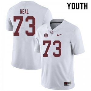 Youth Evan Neal White Alabama Football #73 Jersey 687850-768