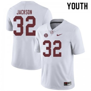 Youth Jalen Jackson White Bama Football #32 Jersey 739701-608
