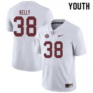 Youth Sean Kelly White Bama Football #38 Jersey 439637-641