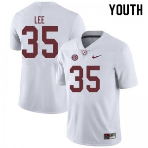 Youth Shane Lee White Bama Football #35 Jersey 659471-482