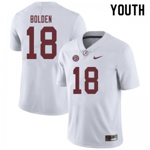Youth Slade Bolden White Bama Football #18 Jersey 429653-264